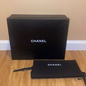 Large chanel box. Dust bags included. NO SHOES INCLUDED.